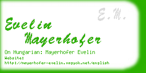 evelin mayerhofer business card
